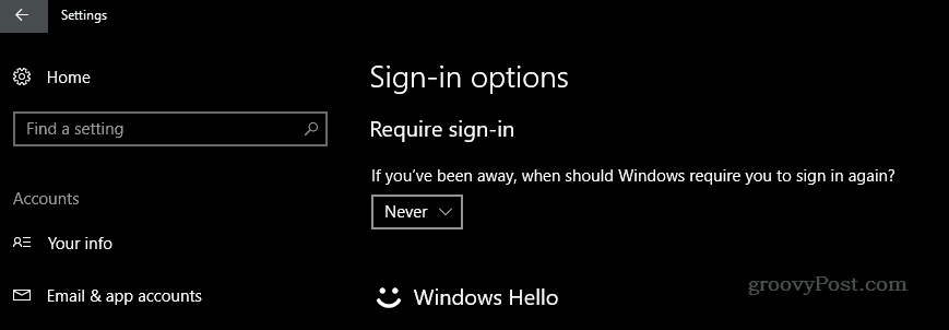 Como desativar a tela de entrada ao ativar o dispositivo Windows 10
