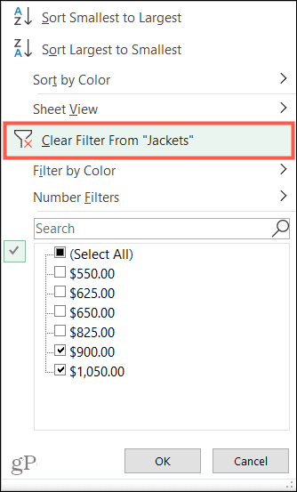 Limpar filtros no Excel