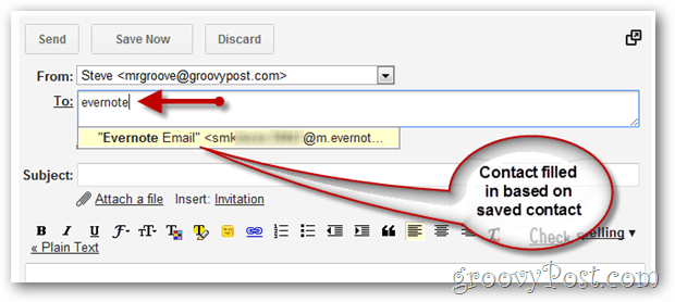 Como usar o email para enviar informações para o seu Evernote Notebook