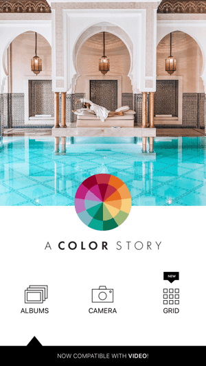 Crie uma história A Color Story no Instagram, etapa 1, mostrando as opções de upload.
