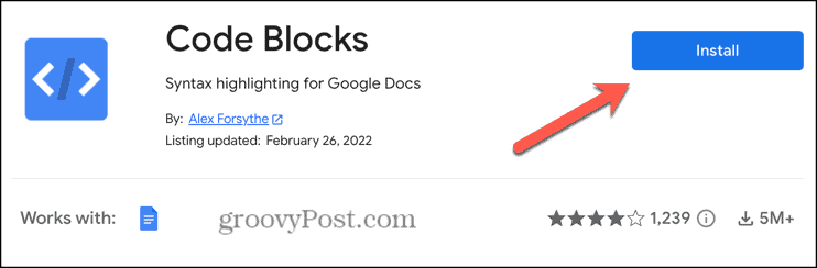 Google Docs instalar complemento