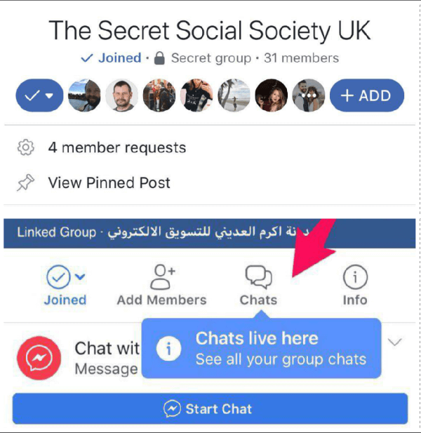 O Facebook também pode lançar um botão para adicionar amigos rapidamente e uma série de novos recursos de chat aos Grupos.