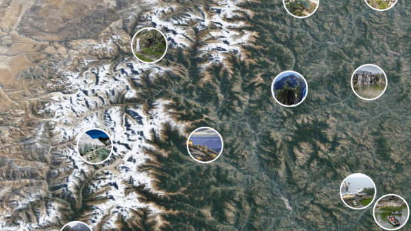O Google convida os usuários a explorar um mapa global de fotos crowdsourced no Google Earth no desktop ou no celular.