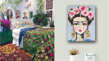 Sugestões decorativas de acordo com o estilo de "Frida Kahlo"