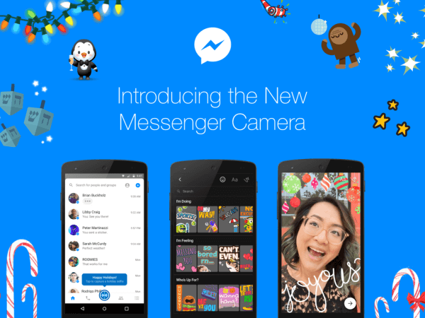 O Facebook anunciou o lançamento global de uma nova câmera nativa poderosa no Messenger.