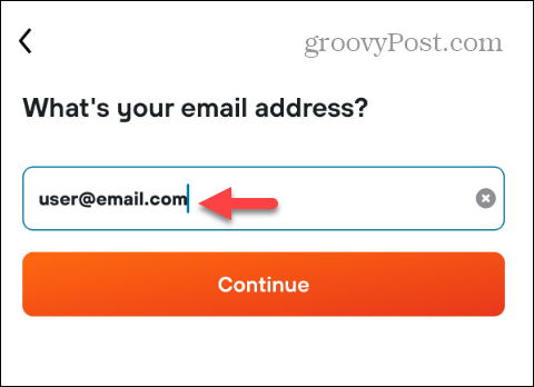 insira o endereço de e-mail
