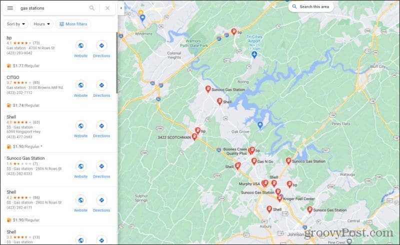 postos de gasolina do google maps