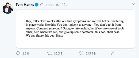 Tom Hanks curado