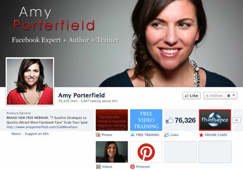 página do facebook da amy porterfield