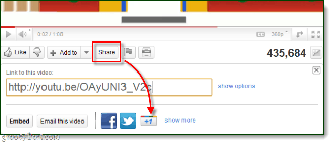 Botão do Google +1 no youtube