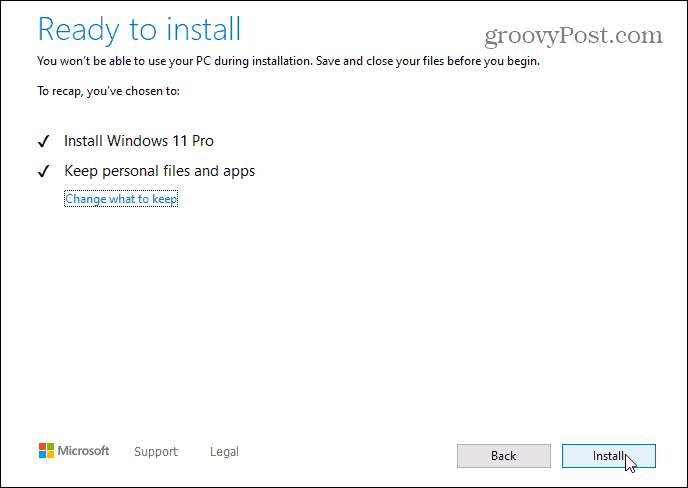 Pronto para instalar o Windows 11