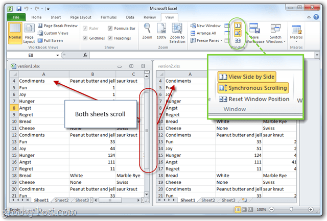 rolagem sincronizada com o ms office 2010 excel