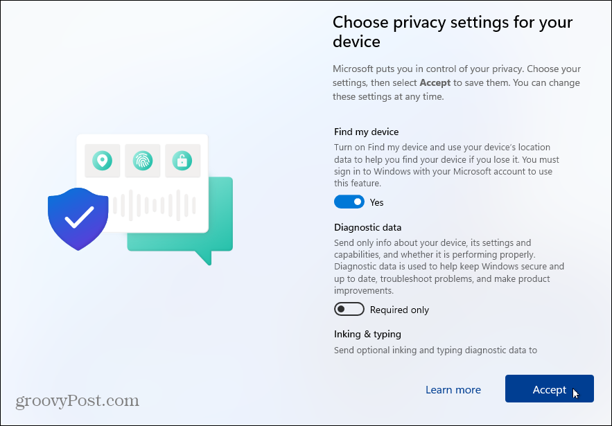 Configurações de privacidade do Windows 11