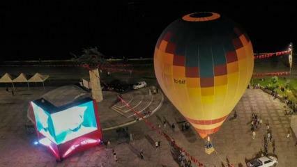 O Festival Cultural Road de Éfeso continua: Balões trazidos de Nevşehir