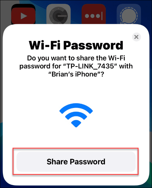 Compartilhar uma senha de Wi-Fi no iPhone