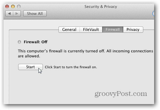 Ativar o firewall