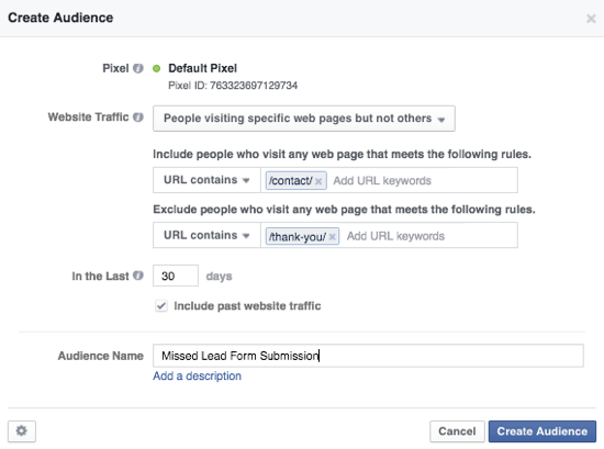 conversão personalizada de anúncios do Facebook
