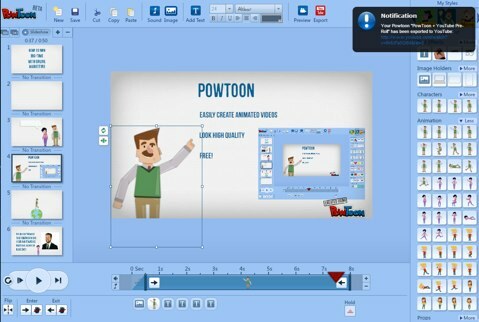 espaço de trabalho powtoon