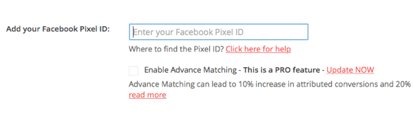 Cole seu ID de pixel do Facebook no plugin PixelYourSite.