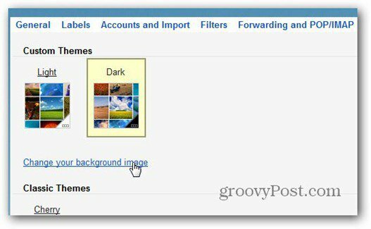temas custome luz escuro gmail