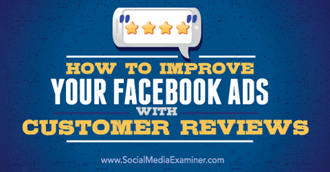 melhore os anúncios do Facebook com avaliações de clientes