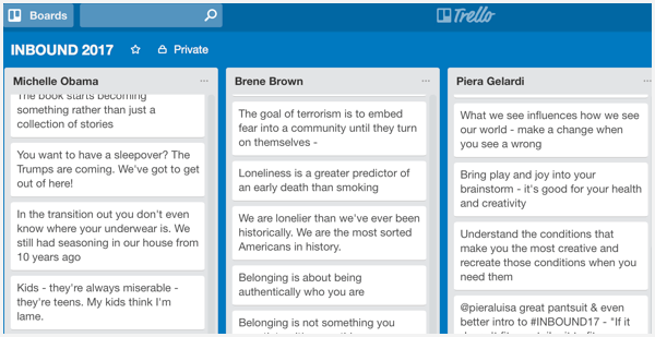 notas de blog ao vivo com trello