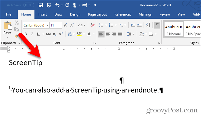 Cor alterada no número da nota de fim no Word