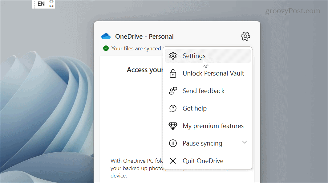 Desativar o OneDrive no Windows 11