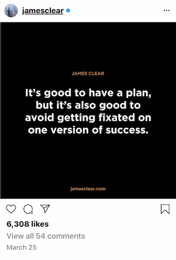 exemplo de postagem de negócios no Instagram com citação