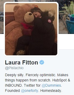 Perfil de Laura Fitton no Twitter.