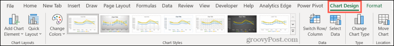 Guia de design de gráfico no Excel