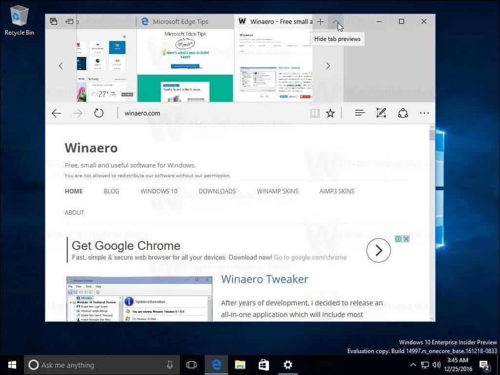 Atualização de criadores de borda 10 do Windows 1703 da Microsoft