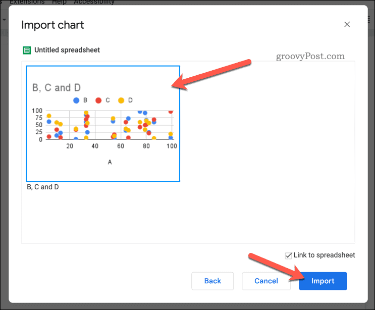 Importando um gráfico no Google Docs