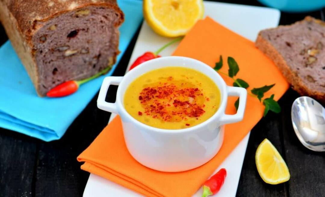 Como fazer sopa de lentilha com açafrão? Quais são os ingredientes para a sopa de lentilha açafrão?