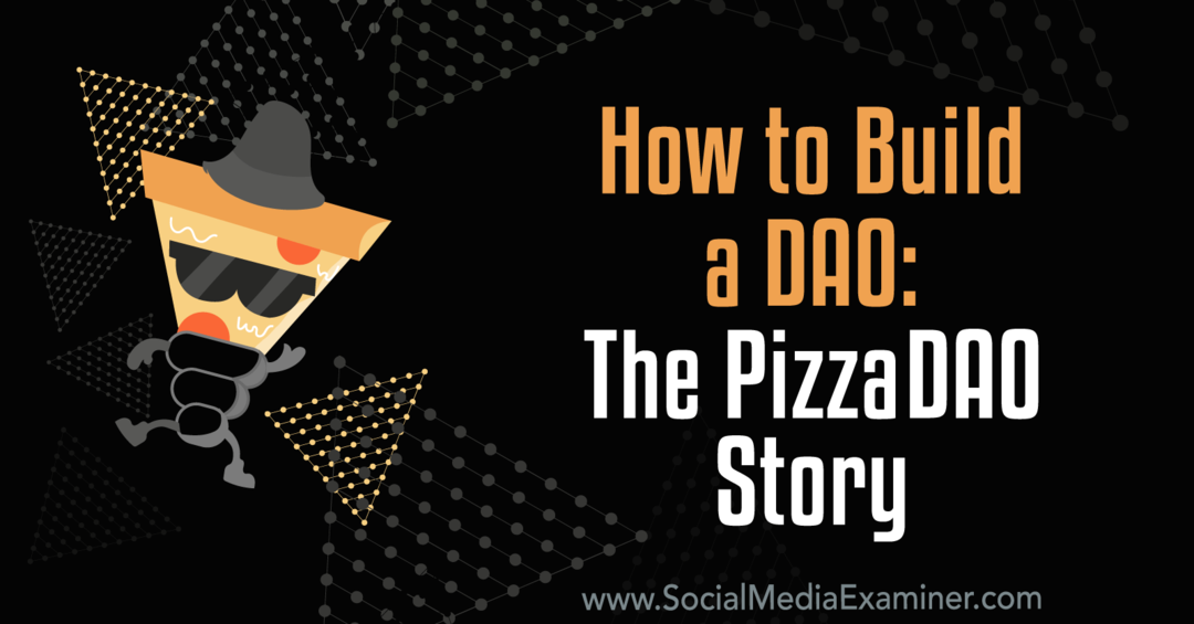 como construir um ado: o examinador de mídia social da história do pizzadao