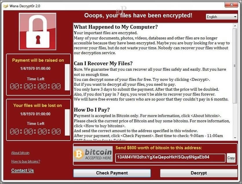 Microsoft lança atualização de segurança de emergência para Wanacrypt Ransomware