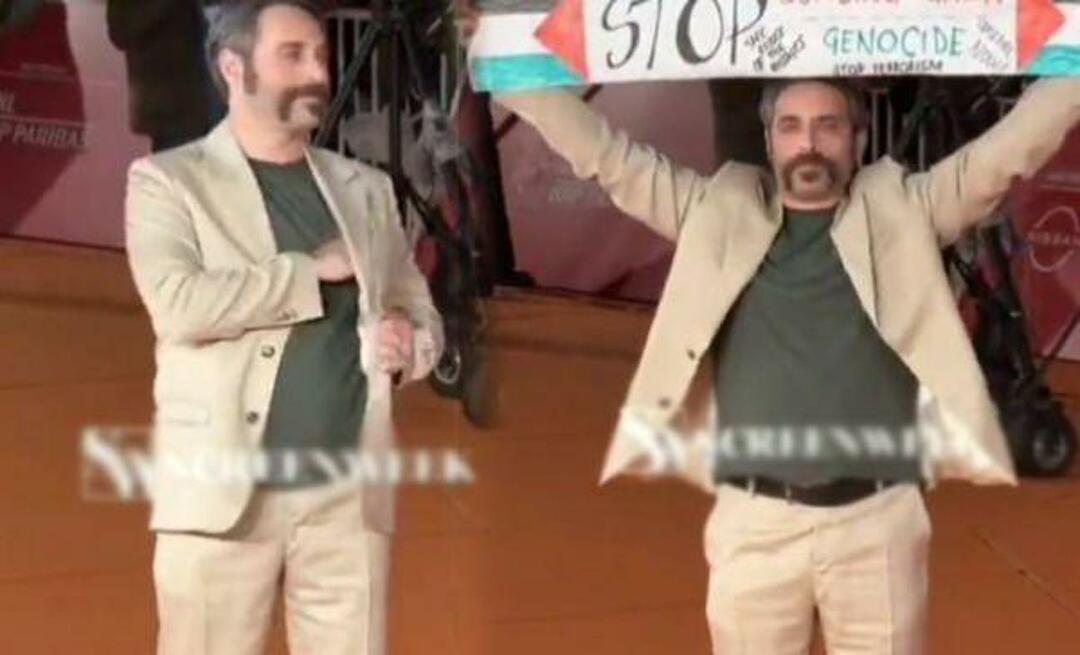 Aplausos do ator italiano! Ele abriu uma faixa em apoio aos palestinos no festival de cinema