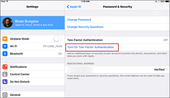 Como habilitar a autenticação de dois fatores para o seu Apple ID