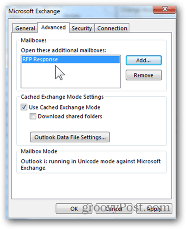 Adicionar Caixa de Correio Outlook 2013 - Clique em OK para Salvar
