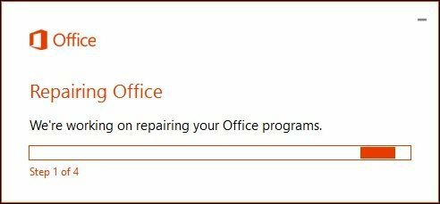 Reparo do Office 365 6