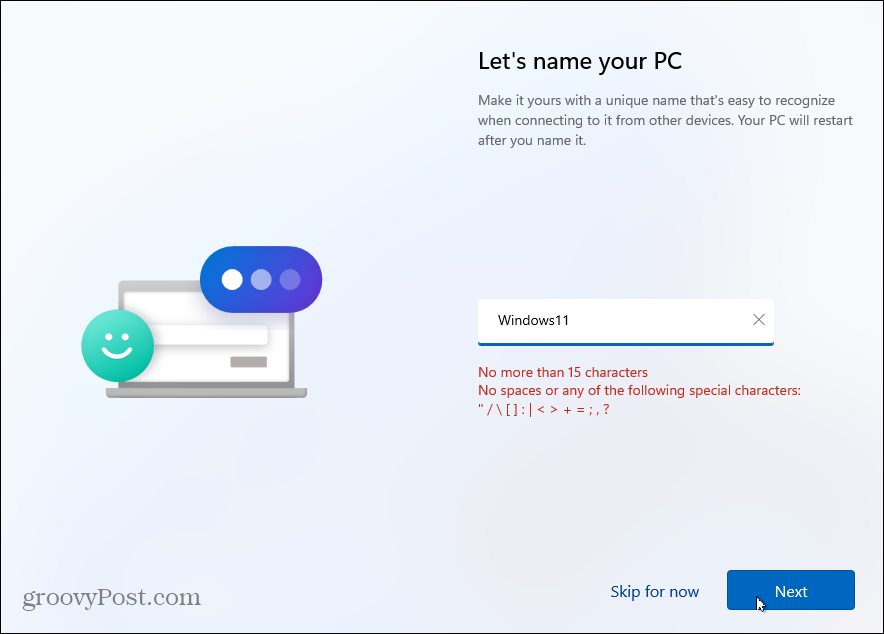Nomeie PC com Windows 11