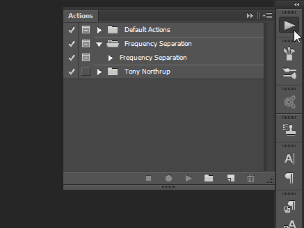 painel de ações edição em lote do Photoshop menu de janela de acesso