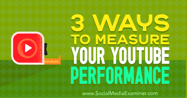 3 maneiras de medir seu desempenho no YouTube por Victor Blasco no examinador de mídia social.