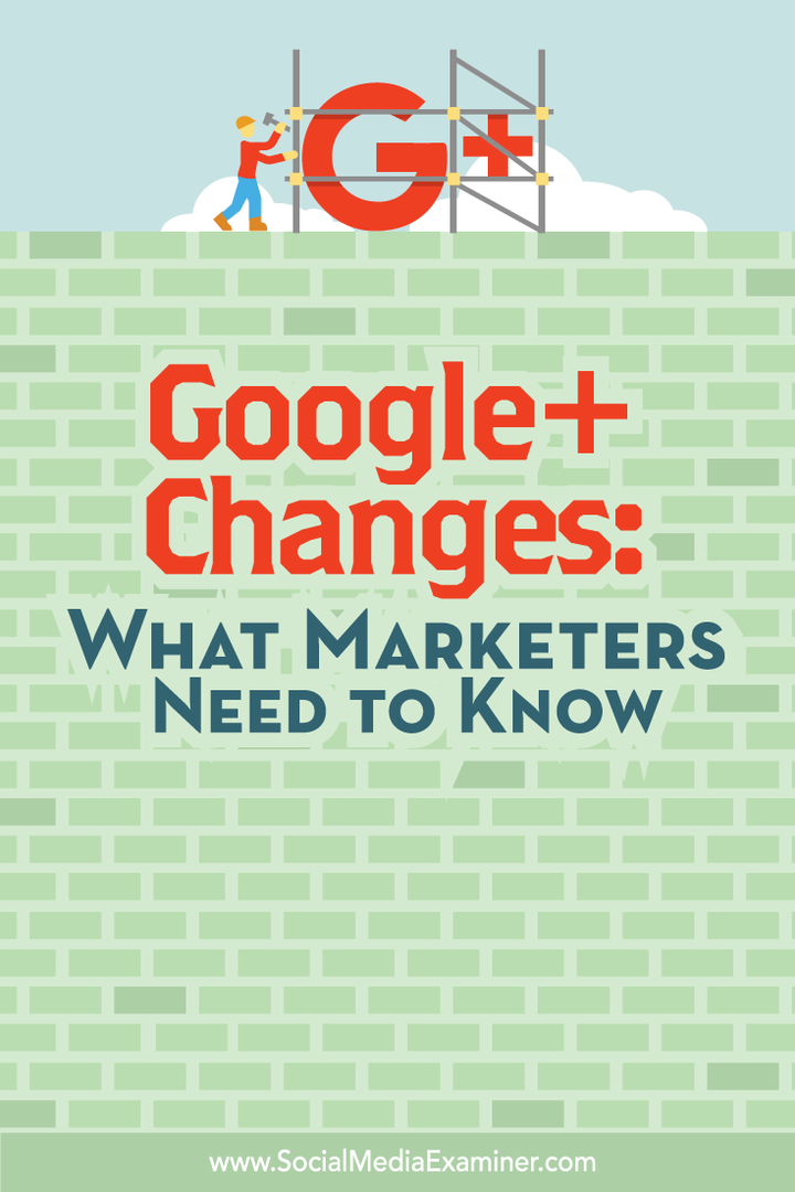 Mudanças no Google+: o que os profissionais de marketing precisam saber: examinador de mídia social