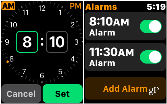 2 Set Alarme Apple Watch