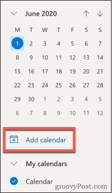 Adicionar ícone de calendário no Outlook