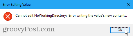 Não é possível editar o erro no registro do Windows