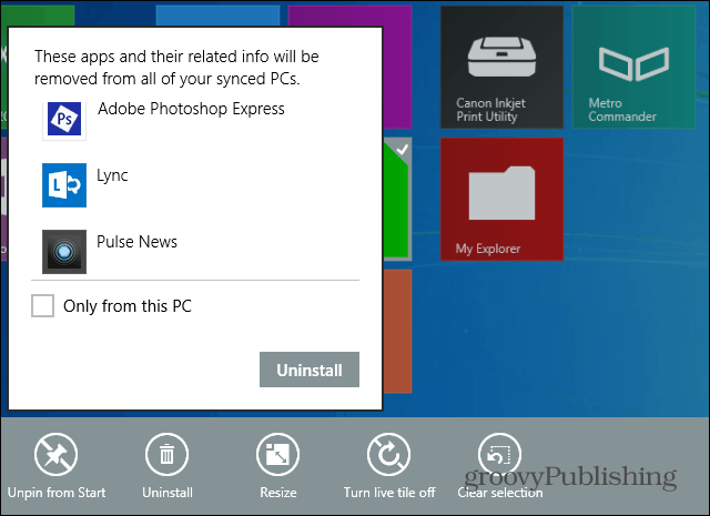 Windows 8.1 facilita a desinstalação de vários aplicativos de uma só vez