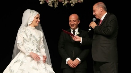 O presidente Erdoğan, Ali İhsan Arslan, testemunhou o casamento