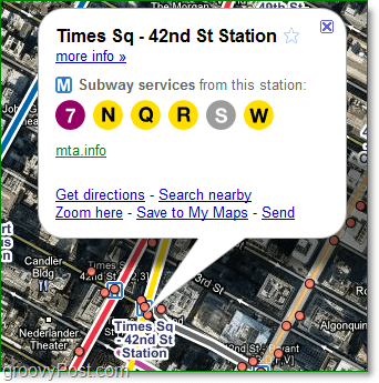 o Google Maps dirá até quais serviços estão disponíveis em cada estação